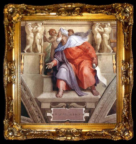 framed  Michelangelo Buonarroti Ezekiel, ta009-2